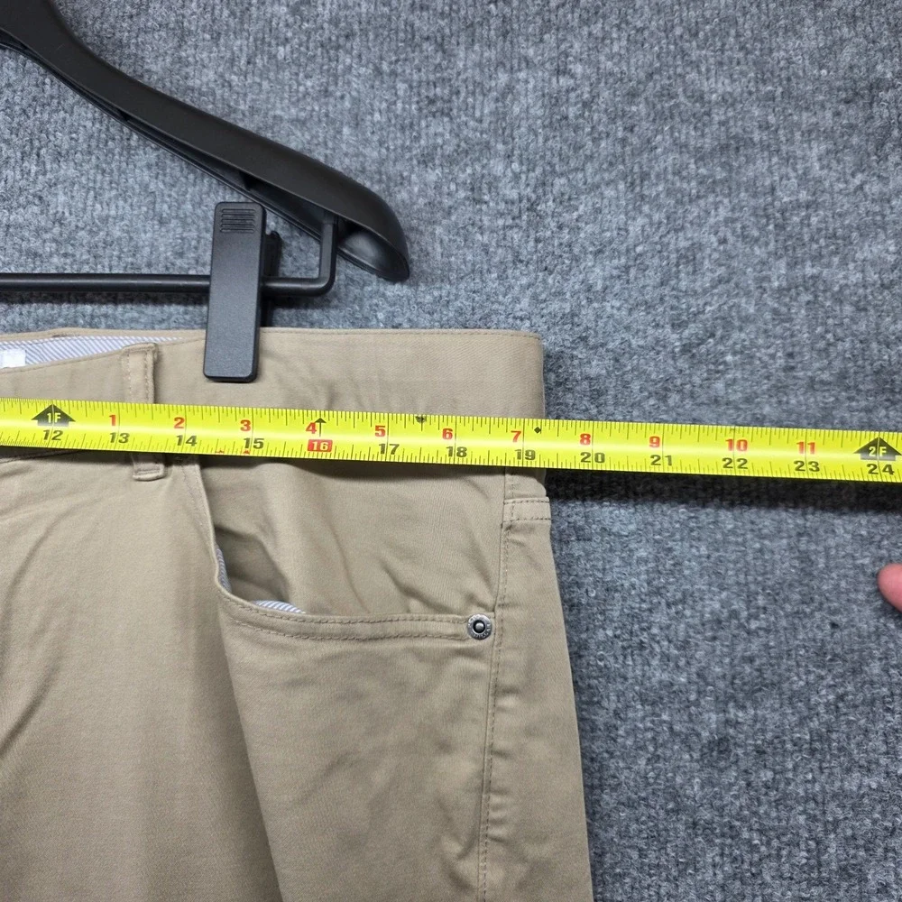 Peter Millar Mens Khaki Tan 5-Pocket Cotton Modal Stretch Pants ME0B39 Size 38